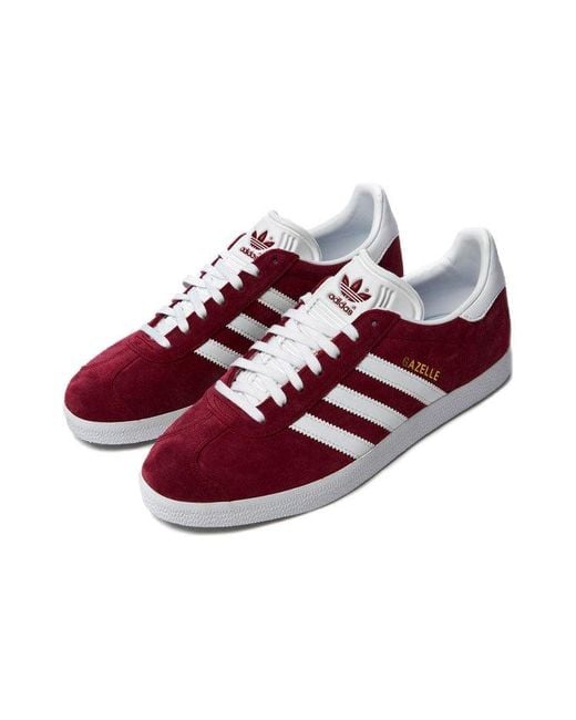 Adidas Red Gazelle Shoes 'Burgundy' for men