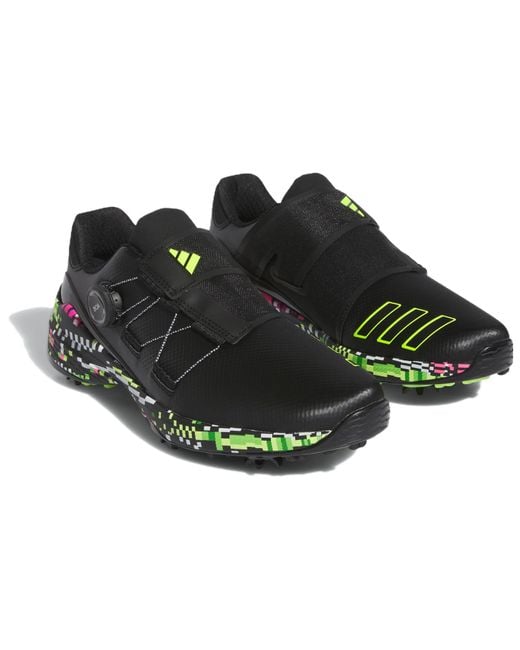 Adidas Black Zg23 Boa Glitch Boost Lucid Lemon' for men