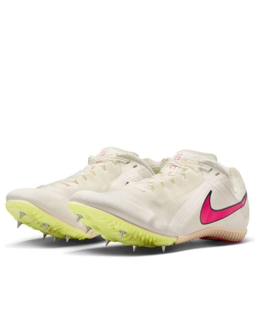 Nike White Air Zoom Rival Multi Spikes 'Sail Light Lemon Twist' for men