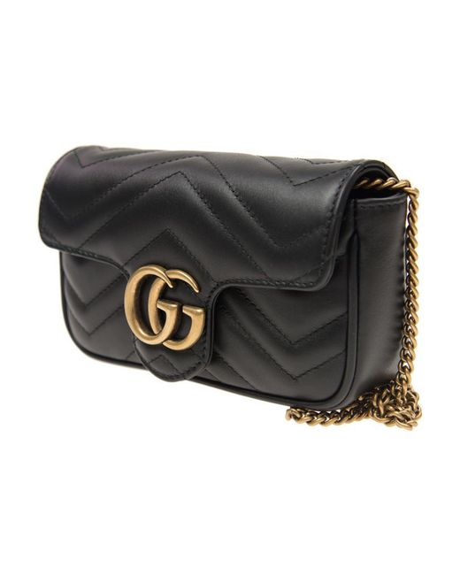 Gucci Black (Wmns) Gg Marmont Matelasse Leather Super Mini Bag