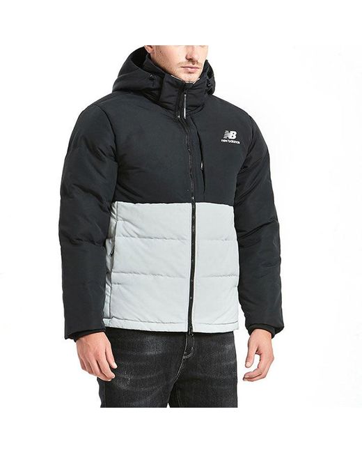 New Balance Black Windproof Lifestyle Down Jacket for men