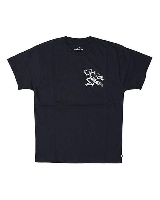 Nike Blue Sb Skateboard Funny Pattern Skateboard Short Sleeve for men