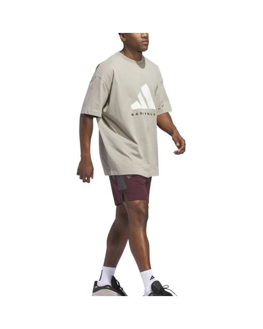 Adidas Gray Oneadi Bb T-Shirt 'Beig' for men