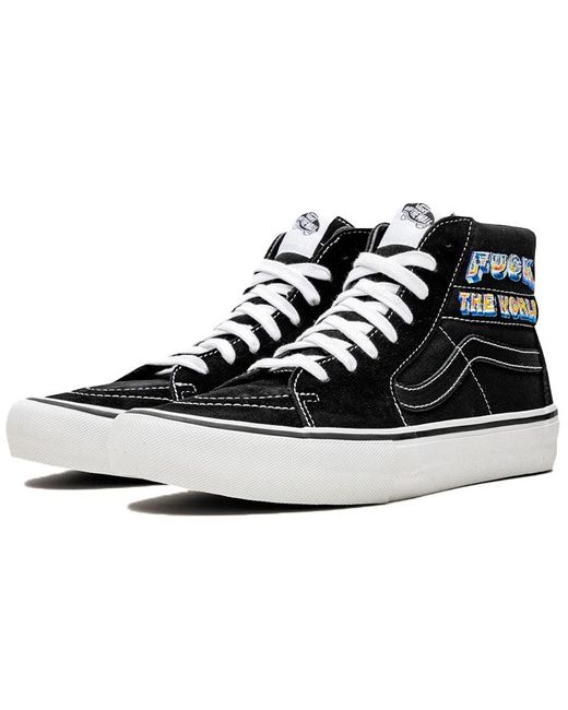 Vans Black Supreme X Sk8-Hi 'Fuck The World for men