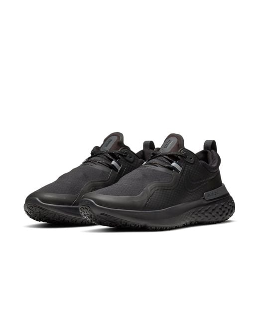 Nike Black React Miler Shield Anthracite' for men