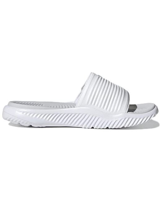 Adidas White Alphabounce Slide 2.0 Dash' for men