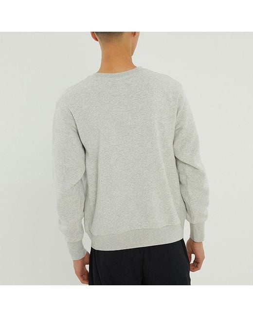 Nike Gray Nba Eam 31 Courtside Logo Printing Fleece Stay Warm Knit Pullover Round Neck for men