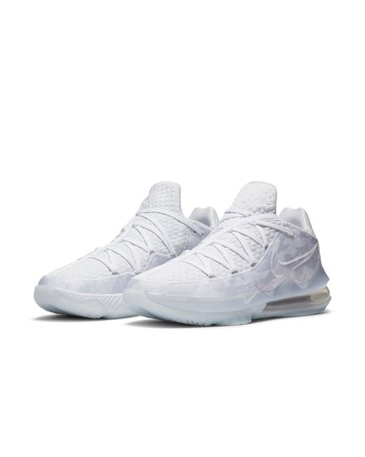 Nike White Lebron 17 Low Ep Camo' for men