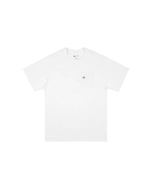 Adidas White Originals X Noah Shell Logo Pocket Teet for men