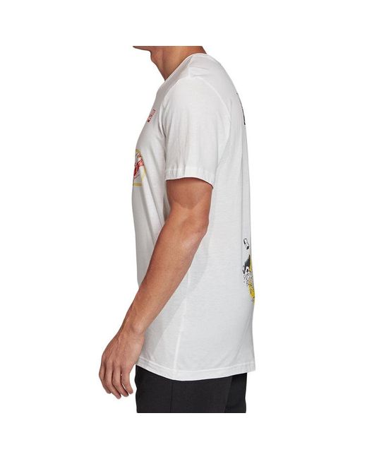 Adidas White X Marvel Iron Short Sleeve for men