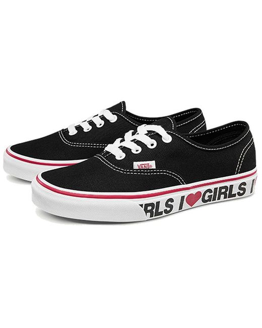Vans Black Authentic 'I Love Girls' for men