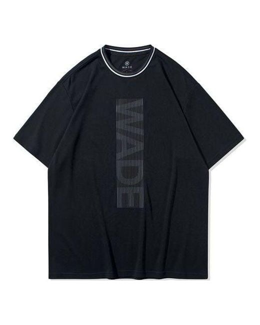 Li-ning Black Wade Logo Loose Fit T-Shirt for men