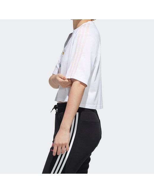 Adidas Blue (Wmns) Neo Donald Duck Sports Short Sleeve