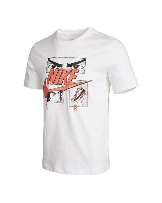 Nike White As Sportswear Tee Manga Hbr for men