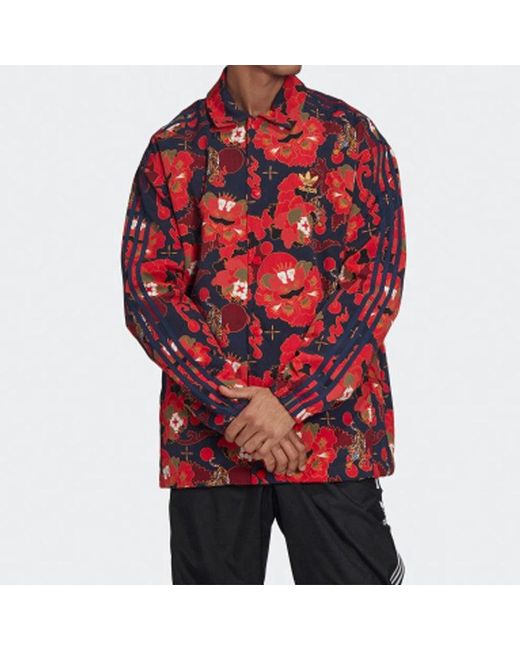Adidas Red Lny Coach Jacket Collegiate Scarlet Metallic for men