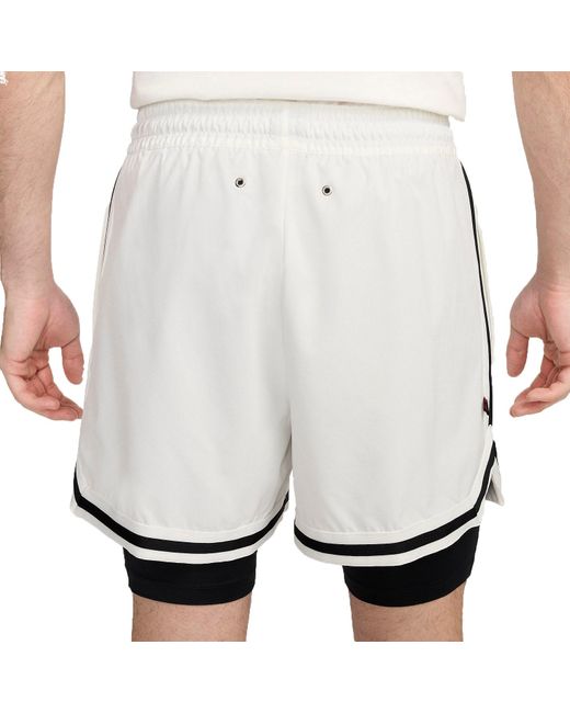 Nike White Kevin Durant Dna 2-In-1 Basketball Shorts (Asia Sizing) 'Sail' for men