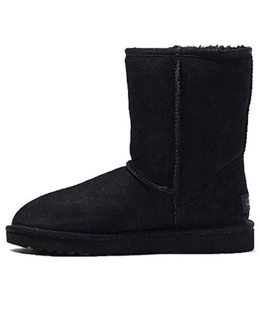 Ugg Black (Wmns) Classic Short Ii Fleece Lined