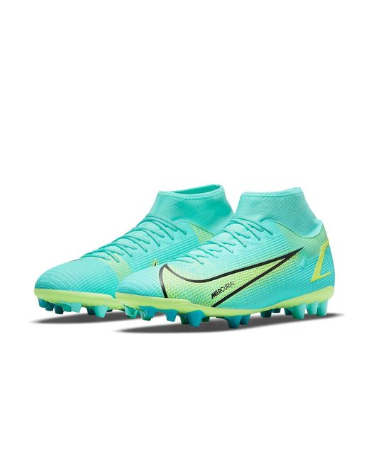 Nike Green Mercurial Superfly 8 Academy Ag 'Dynamic Lime Glow' for men