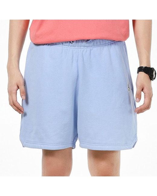 Nike Blue Essentials Logo Pattern Lacing Sports Shorts for men