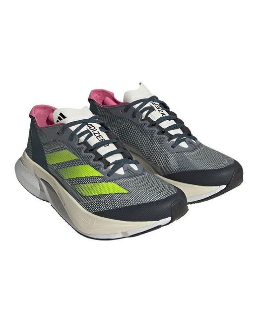 Adidas Blue (Wmns) Adizero Boston 12 'Arctic Night Lucid Lemon'