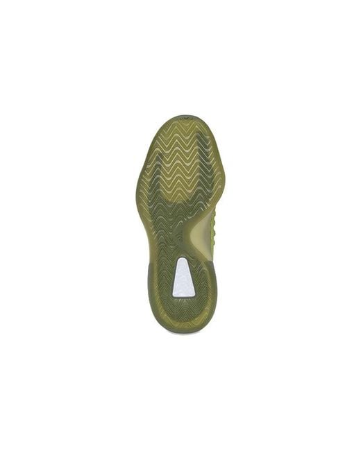 Adidas Green Yeezy Bsktbl Knit Lace Up Sneakers for men