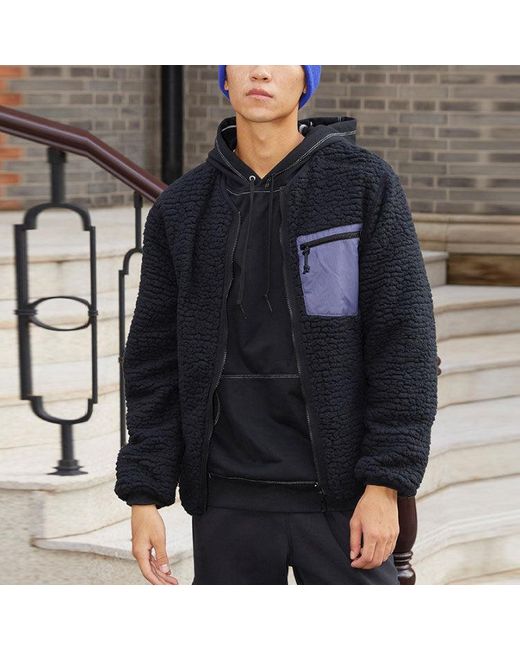 Converse Blue Reversible Polar Fleece Stay Warm Jacket Couple Style for men