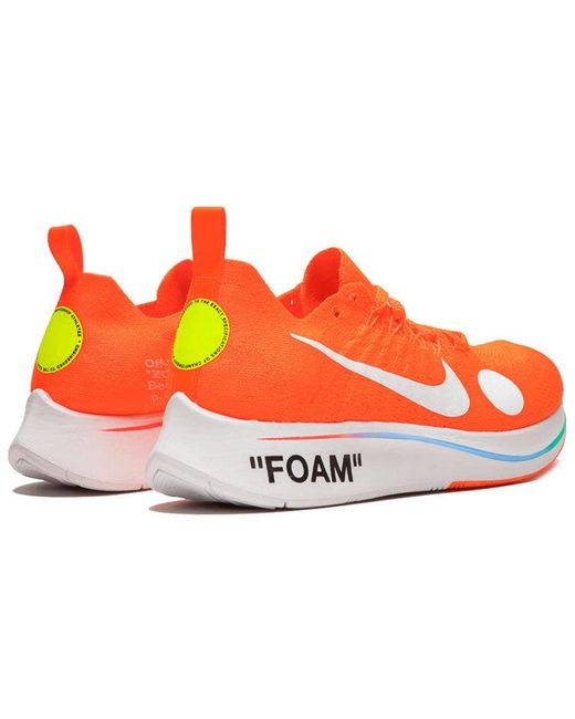 Nike Orange X Off- Zoom Fly Mercurial Flyknit 'Total' for men