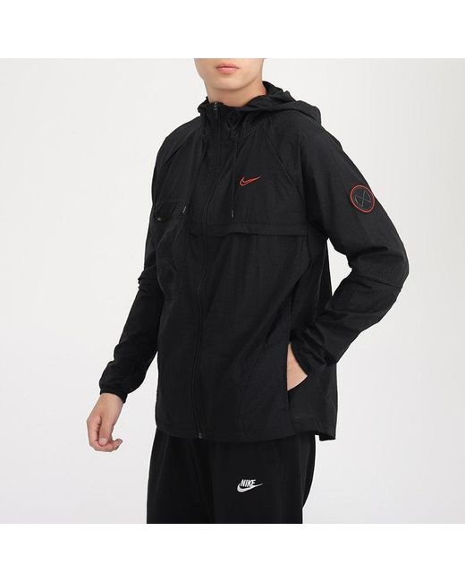 Nike Blue Logo Sports Hooded Jacket for men