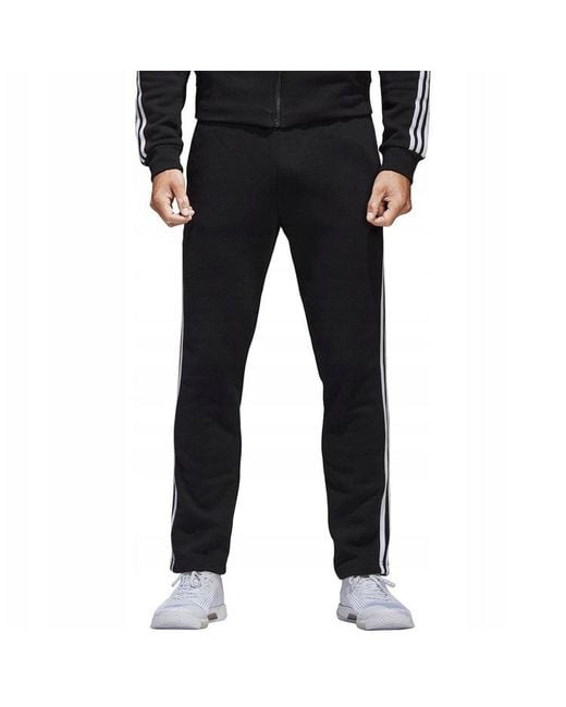Adidas Black Knit Fleece Lined Long Pants for men