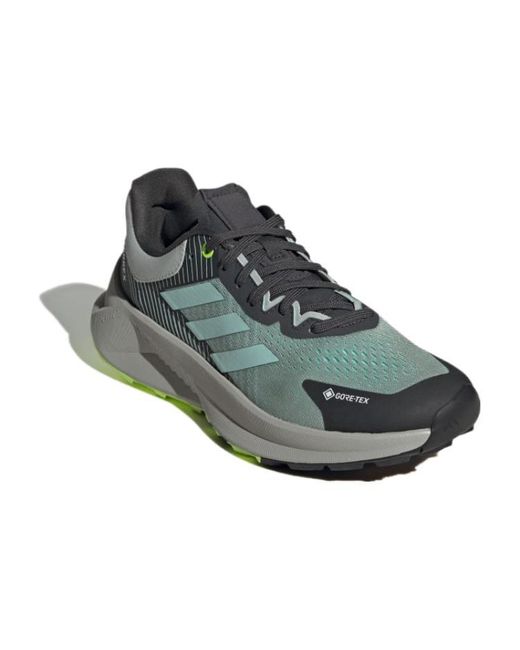 Adidas Blue (Wmns) Terrex Soulstride Flow Gtx Shoes 'Wonder Semi Flash Aqua Lucid Lemon'