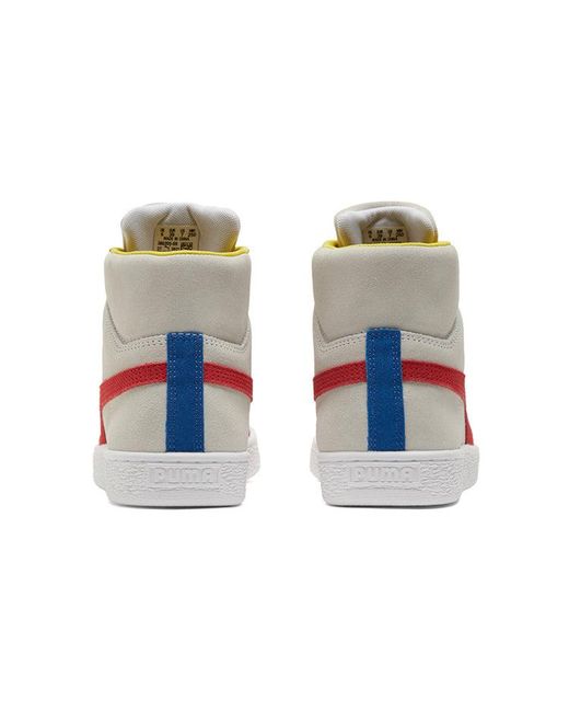 PUMA White Suede Mid 21 Lemon'