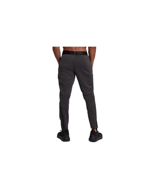 Nike Black Therma Logo Casual Running Slim Fit Training Sports Long Pants for men
