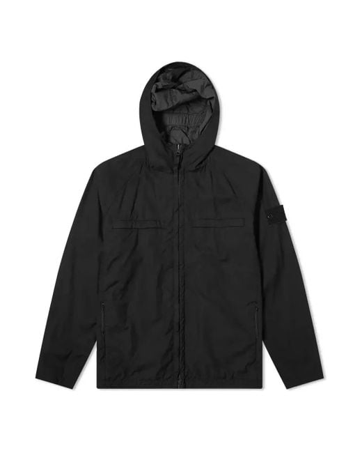 Stone Island Black Ghost Reversible Hooded Jacket for men