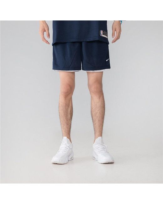 Nike Blue Basketball Training Reversible Breathable Shorts for men
