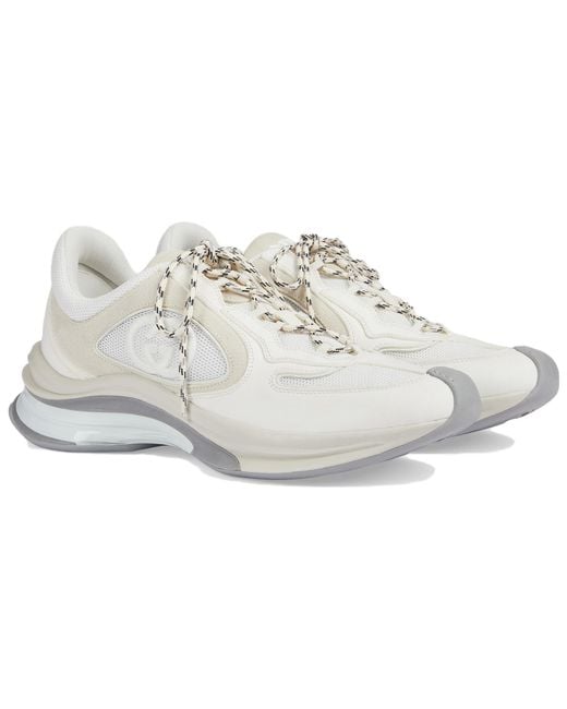 Gucci White Run Sneaker Suede' for men