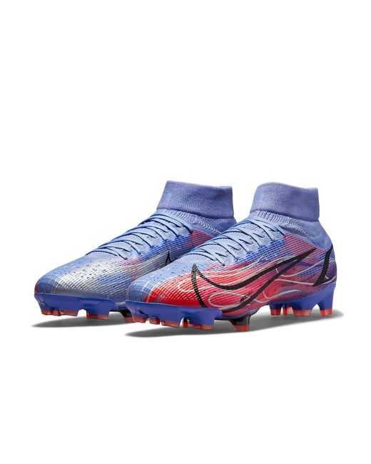 Nike Purple Kylian Mbapp X Mercurial Superfly 8 Pro Fg 'Flames' for men