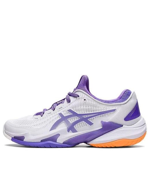 Asics Blue Court Flytefoam 3 Clay Tennis Shoes