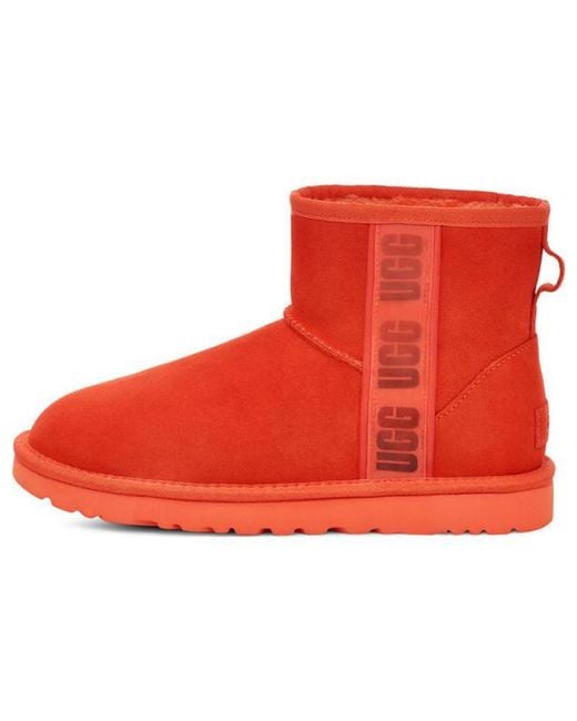 Ugg Red (Wmns) Classic Mini Ii Boot Side Logo
