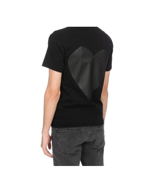 COMME DES GARÇONS PLAY Black Heart Shape Printing Short Sleeve Tee for men