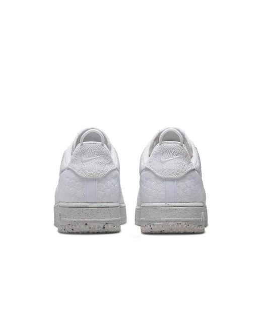Nike White Air Force 1 Crater Flyknit Next Nature 'Triple' for men