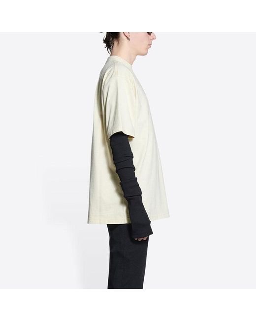 Balenciaga White Political Campaign T-Shirt Large Fit 'Off' for men