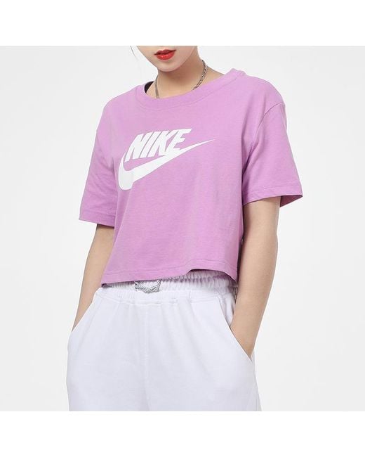 Nike Purple (Wmns) Sportswear Essential Round-Neck