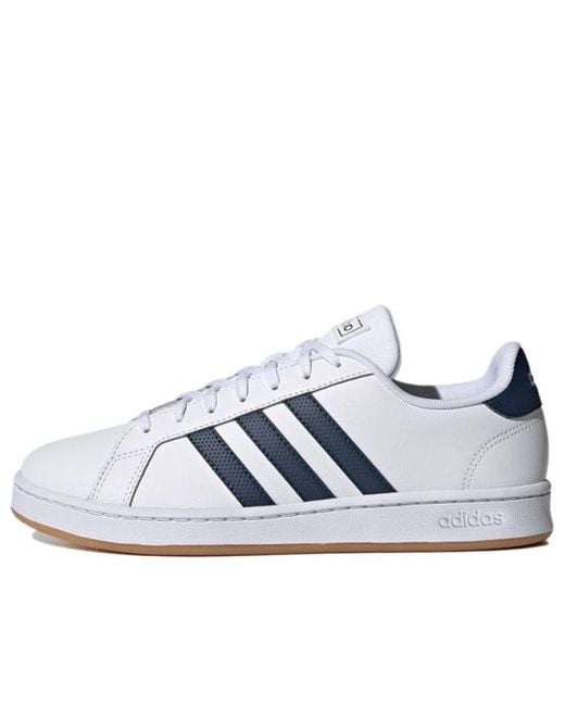 Adidas Blue Grand Court Crew Gum' for men
