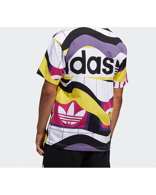 Adidas Pink Originals Casual Sports Round Neck Short Sleeve for men