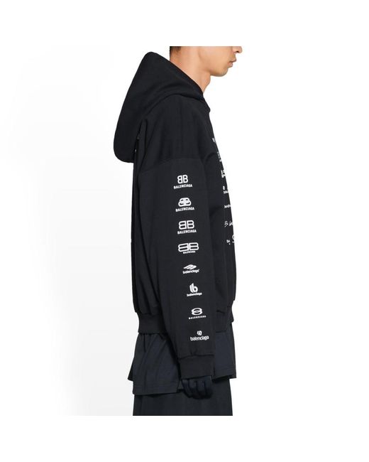 Balenciaga Blue Archives Logos Hoodie