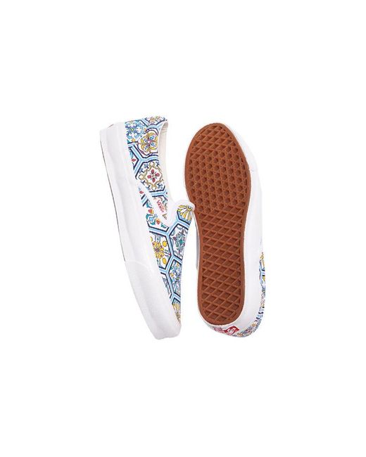 Vans Blue Kith X Classic Slip-On Moroccan Pattern' for men