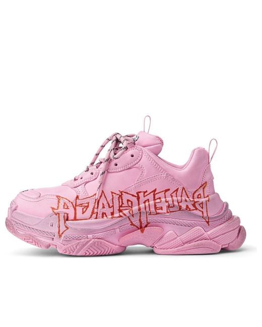 Balenciaga Pink (Wmns) Triple S Diy Metal