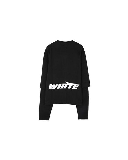 Off-White c/o Virgil Abloh Black Cotton Long Sleeve Sweatshirt for men
