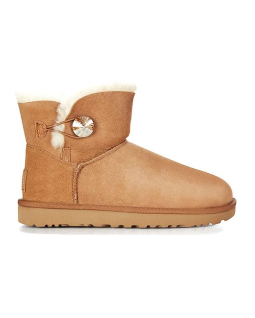 Ugg Brown (Wmns) Mini Bailey Button Bling
