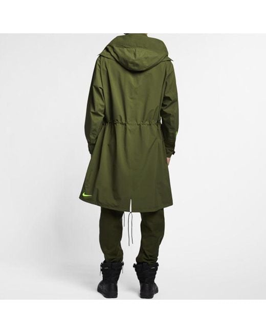 Nike Green Lab Acg Gore-tex Casual Hooded Long Jacket Olive for men